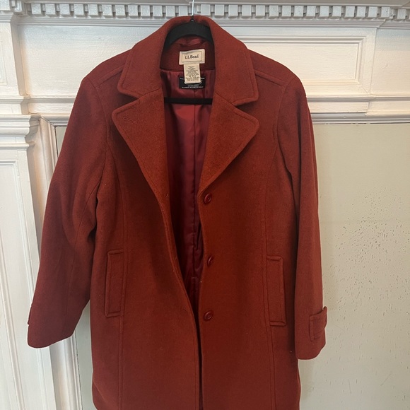 L.L. Bean Wool Blend Jacket in Deep Red - Picture 1 of 4